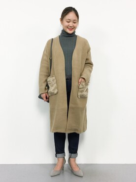 山本舞香さん（レディース・157cm）の冬コーディネート