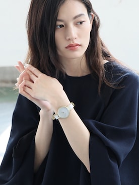 「アイテム（アナログ腕時計）」を使った、palm maison storeさん（レディース・165cm）の夏コーディネート