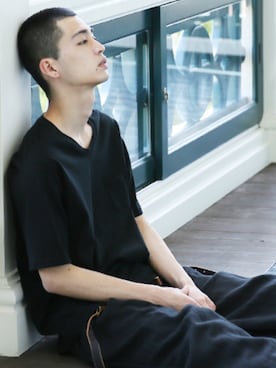 「アイテム（スラックス）」を使った、palm maison storeさん（メンズ・183cm・20代）の夏コーディネート