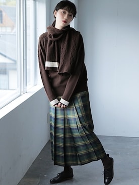 「ohta（オータ）のアイテム（トップス）」を使った、palm maison storeさん（レディース・167cm）の秋コーディネート