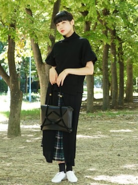 「アイテム（トートバッグ）」を使った、palm maison storeさん（レディース・164cm・10代）の秋コーディネート