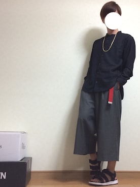 「ストリート系」｜「アイテム（サンダル）」を使った、ペケさん（メンズ・157cm）の春コーディネート