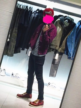 「リドム」｜「アイテム（デニムジャケット）」を使った、たくとさん（メンズ・172cm）の秋コーディネート