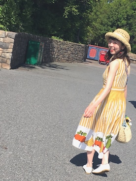 「サークルバッグ」｜「アイテム（その他シューズ）」を使った、mame\☺︎/さん（レディース・160cm）の夏コーディネート