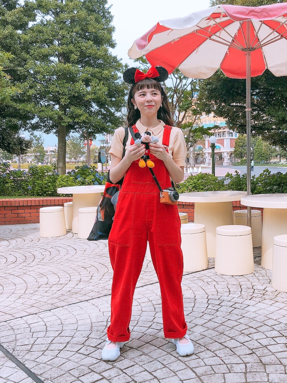 香港ディズニー　ステラルー　M オーバーオール　サロペット　コスプレ　双子コーデ ディズニー オーバーオール 子供服 ツインズ 双子コーデ