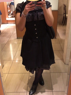 「アイテム（タイツ/ストッキング、ブルー系）」を使った、椿さん（レディース・157cm）の夏コーディネート