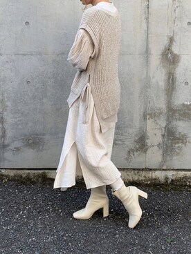 「FREDY&GLOSTER」｜「アイテム（シャツワンピース）」を使った、kurikiさん（レディース・160cm）の冬コーディネート