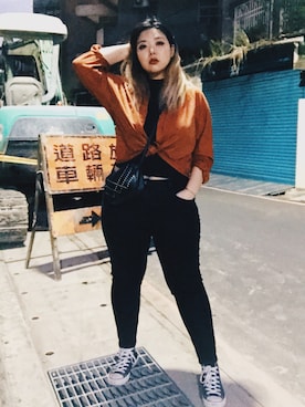 「asos（エイソス）のアイテム（バッグ）」を使った、包BAOさん（レディース・172cm）の秋コーディネート