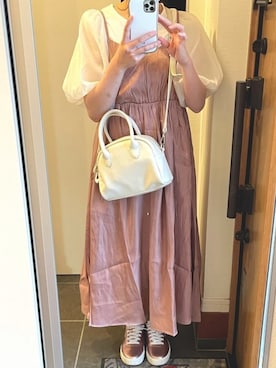 「甘々コーデ」｜ちゃげさん（レディース・153cm）の春コーディネート