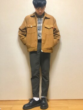 「SEVENDAYS=SUNDAY（セブンデイズサンデイ）のアイテム（その他アウター）」を使った、eiseiさん（メンズ・163cm）の冬コーディネート
