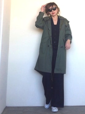 「Ron Herman（ロン ハーマン）のアイテム（モッズコート）」を使った、smileさん（レディース・165cm）の冬コーディネート