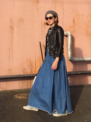 Drawer（ドゥロワー）の「Drawer デニムスカート（スカート