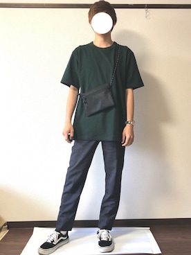 「JUNRED（ジュンレッド）のアイテム（ボディバッグ/ウエストポーチ）」を使った、じょうさん（メンズ・170cm）の夏コーディネート