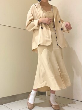 「韓国コーデ」｜「アイテム（バレエシューズ）」を使った、a m iさん（レディース・167cm）の春コーディネート