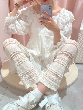 「アイテム（チュニック）」を使った、a m iさん（レディース・167cm）の夏コーディネート