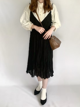 「Diosfront（ディオスフロント）のアイテム（ワンピース/ドレス）」を使った、maiさん（レディース・159cm）の冬コーディネート