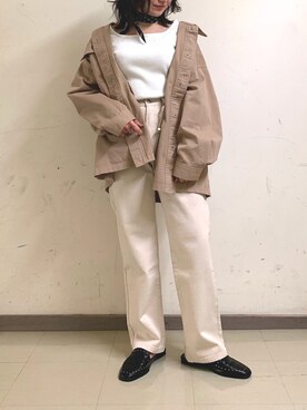 「PAGEBOY」｜「アイテム（スリッポン）」を使った、yuukaさん（レディース・155cm）の冬コーディネート