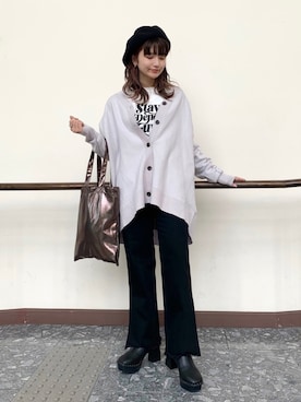 「ラブアンドピース2020」｜「アイテム（ハンチング/ベレー帽）」を使った、yuukaさん（レディース・155cm）の秋コーディネート