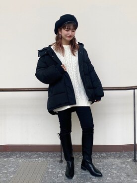 「PAGEBOY（ページボーイ）のアイテム（ハンチング/ベレー帽）」を使った、yuukaさん（レディース・155cm）の秋コーディネート