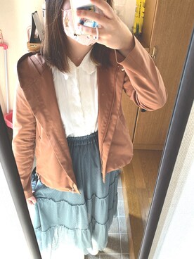 「UNTITLED（アンタイトル）のアイテム（ジャケット/アウター）」を使った、popelさん（レディース・155cm）の春コーディネート