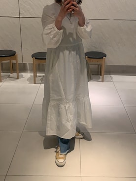 「3色コーデ」｜「アイテム（ワンピース/ドレス）」を使った、yukaさん（レディース・157cm）の春コーディネート