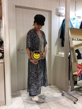 「ACCOMMODE（アコモデ）のアイテム」を使った、脇田智子さん（レディース・164cm）の夏コーディネート