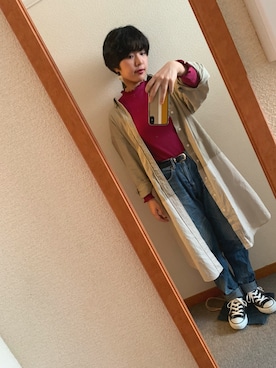 「アイテム（シャツワンピース）」を使った、miyakoさん（レディース・153cm・20代）の秋コーディネート