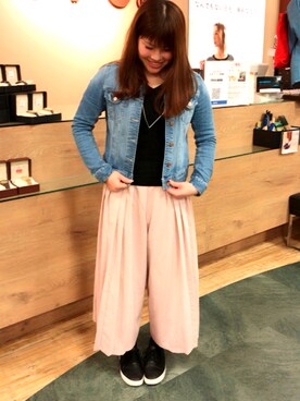 「HVC（エイチブイシー）のアイテム（アクセサリー）」を使った、✩Erika☆さん（レディース・166cm）の春コーディネート