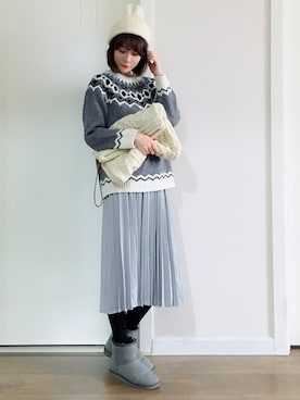 喵喵小桃さん（レディース・160cm）の冬コーディネート