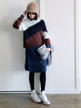 喵喵小桃さん(レディース・160cm)の冬コーディネート