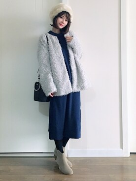 喵喵小桃さん（レディース・160cm）の冬コーディネート