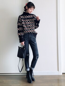 喵喵小桃さん（レディース・160cm）の冬コーディネート