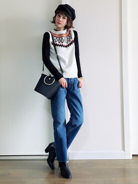 喵喵小桃さん（レディース・160cm）の春コーディネート