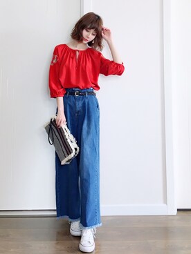 喵喵小桃さん（レディース・160cm）の春コーディネート