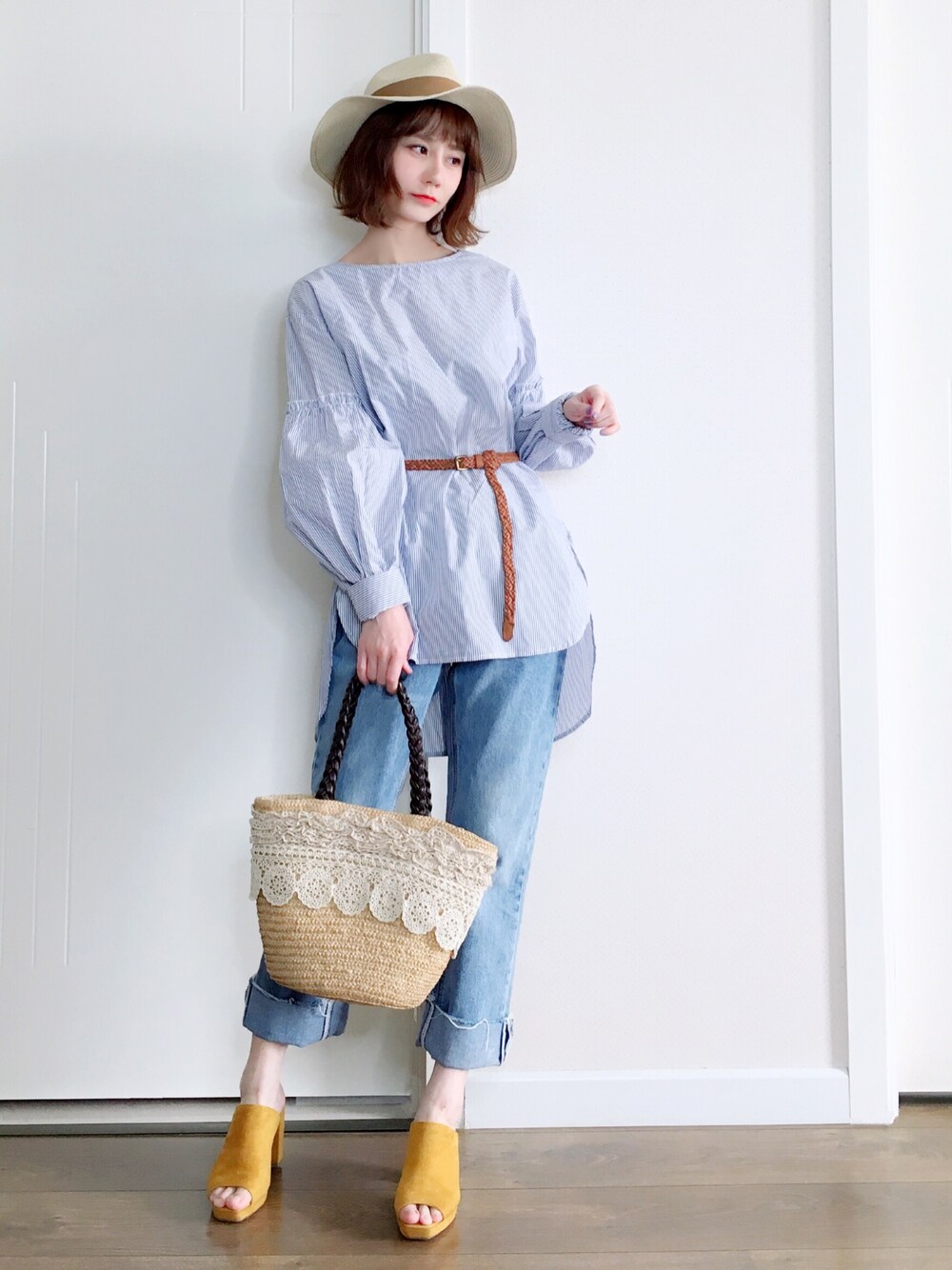 「シンプル、夏、プチプラ、fashion、オトナカジュアル、スニーカーコーデ」｜「GUのアイテム（キャップ、ベージュ系）」を使った、喵喵小桃さん（レディース・160cm）の春コーディネートの1枚目の写真