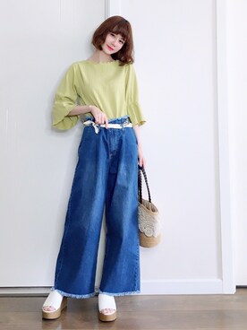 喵喵小桃さん（レディース・160cm）の春コーディネート