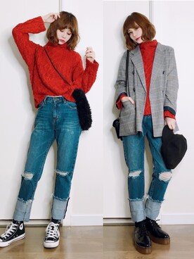 喵喵小桃さん（レディース・160cm）の秋コーディネート