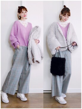 喵喵小桃さん（レディース・160cm）の冬コーディネート