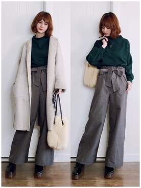 喵喵小桃さん（レディース・160cm）の冬コーディネート