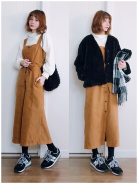 喵喵小桃さん（レディース・160cm）の冬コーディネート