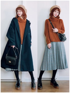 喵喵小桃さん（レディース・160cm）の冬コーディネート