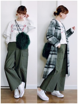 喵喵小桃さん（レディース・160cm）の春コーディネート