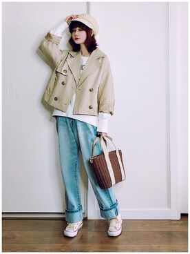 喵喵小桃さん（レディース・160cm）の春コーディネート