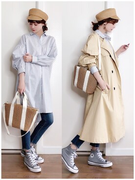 喵喵小桃さん（レディース・160cm）の春コーディネート