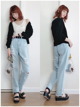 喵喵小桃さん（レディース・160cm）の春コーディネート