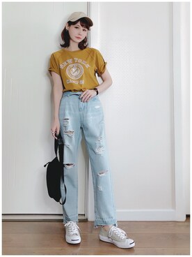 喵喵小桃さん（レディース・160cm）の春コーディネート