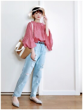 喵喵小桃さん（レディース・160cm）の春コーディネート