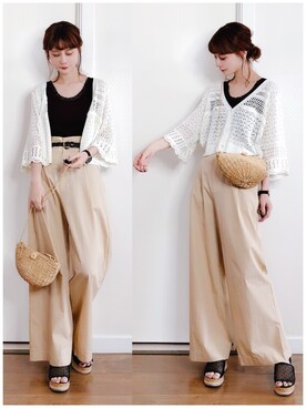 喵喵小桃さん（レディース・160cm）の春コーディネート