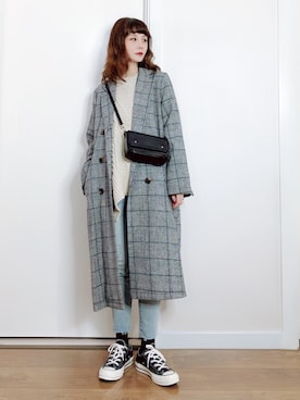 「ゆるコーデ」｜「アイテム（テーラードジャケット、その他）」を使った、喵喵小桃さん（レディース・160cm）の秋コーディネート