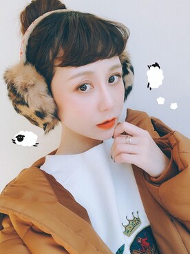 喵喵小桃さん（レディース・160cm）の冬コーディネート